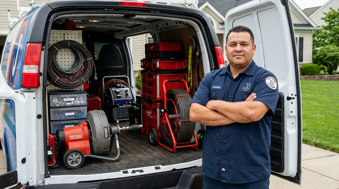 Professional drain cleaning equipment and Johns Plumbing LLC plumber in Beaverton