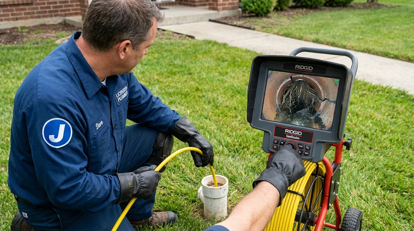 Sewer camera inspection being performed by Johns Plumbing LLC in Beaverton